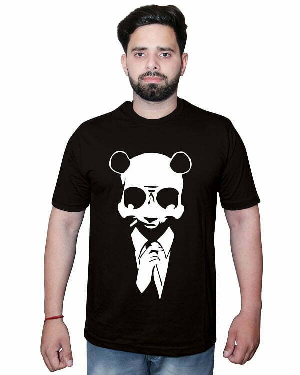 Alone Teddy T Shirt Black Front